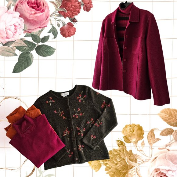 Petite Sophisticate 100% Boiled Wool Jacket | Like New | SP | Raspberry Pink - Picture 12 of 15